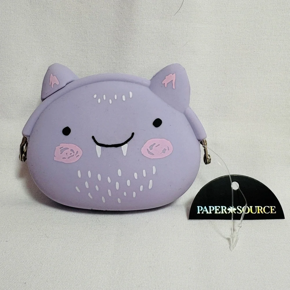 Paper Source Purple Bat Coin Purse